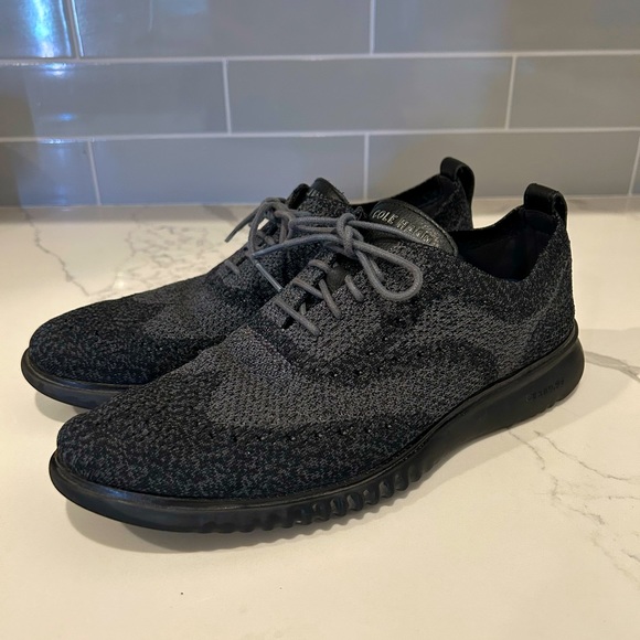 Cole Haan Men's 2.ZeroGrand Black/gray Oxfords Dress Shoes 9.5 - Picture 1 of 7